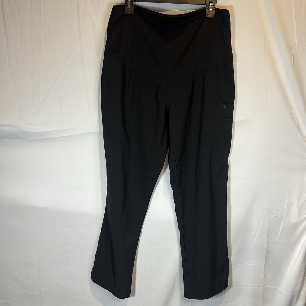 Med Couture + One Maternity Women's Scrub Black Pants Size MP Medium Pockets